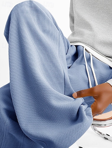 Herre Baggy joggebukser Joggebukser Bukser Vaffelbukser Snorer Lomme Elastisk midje عادي Komfort Sport & Utendørs Daglig Mote Fritid Svart Hvit Mikroelastisk   Herre Baggy joggebukser Joggebukser Bukser Vaffelbukser Snorer Lomme Elastisk midje عادي Komfort Sport & Utendørs Daglig Mote Fritid Svart Hvit Mikroelastisk