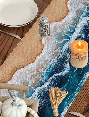  běhoun na stůl kreslený obrázek krajiny rostlina design dekorativní stůl vlajka do kuchyně jídelní stůl bytové dekorace moderní estetický stůl dekorace doplněk