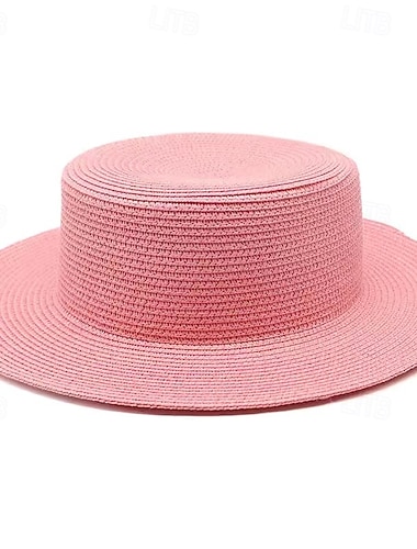  hoed Polyesteri Strohoed Bruiloft Feestdagen Teaparty Paardenrace cocktail Vintage Zonbescherming Met Gesplitst Helm Hoofddeksels