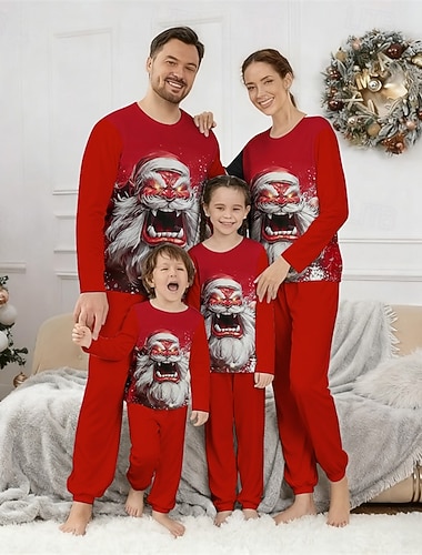 familj Jul Jul familjepyjamas Pyjamas Familjeset Grafisk jultomten Hem Mönster Svart Rubinrött Blå Långärmad Dagligen Matchande kläder   familj Jul Jul familjepyjamas Pyjamas Familjeset Grafisk jultomten Hem Mönster Svart Rubinrött Blå Långärmad Dagligen Matchande kläder