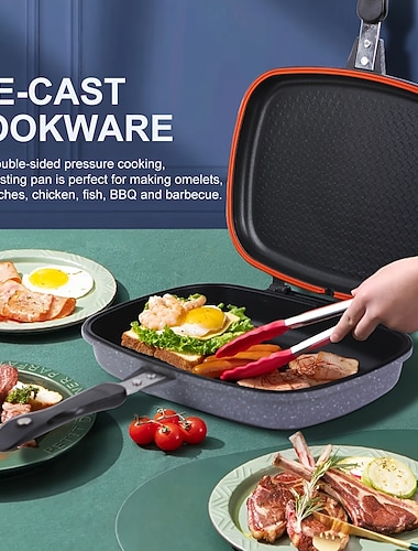  1 kpl tarttumatonta molemminpuolista paistopintaa &Paistovuoka - painevalettu keittoastia, jossa on kaksipuolinen painekypsennys munakkaille, voileipille, kanalle ja grillille &kestävämpi