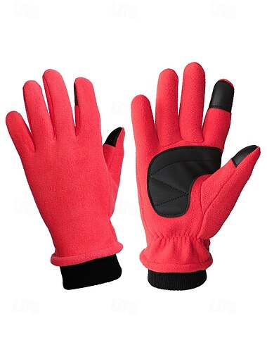  Unisex julklappshandskar med pekskärm, flerfärgade, imiterat ull-polyestermaterial, varma vinterhandskar för smartphones och surfplattor, perfekta för julklappar och utomhusaktiviteter