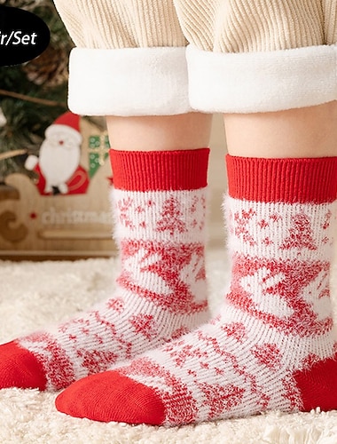 Дети Мальчики 3 пары Новогодняя тематика Рождественский подарок Носки Белый Винный Красный В клетку Каждый С принтом Осень Зима На каждый день   Дети Мальчики 3 пары Новогодняя тематика Рождественский подарок Носки Белый Винный Красный В клетку Каждый С принтом Осень Зима На каждый день