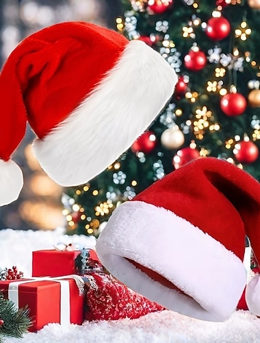 Дети Девочки Головные уборы Классический Новогодние подарки Для вечеринок Контрастных цветов Белый Красный   Дети Девочки Головные уборы Классический Новогодние подарки Для вечеринок Контрастных цветов Белый Красный