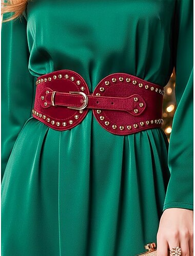  חגורת דמוי עור לנשים בעיצוב חג המולד, עיצוב משובץ, מושלם לנסיעות יומיומיות ולמסיבות חג, אביזר אופנתי במגוון צבעים