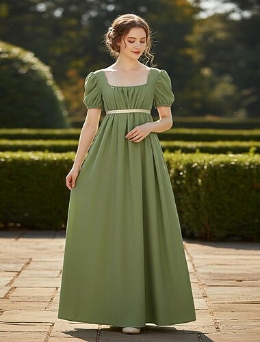  Retro vintage Middeleeuws Renaissance Jurken Baljurk  Regency geïnspireerde jurk Kostuum Dames Koninklijk Halloween Carnaval Prestatie Ren Faire Retro themafeest Volwassenen Kleding