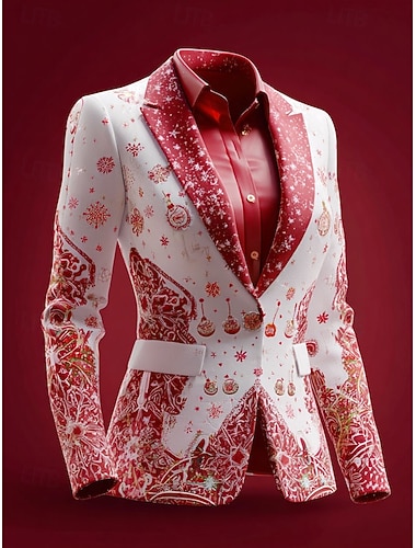  نسائي سترة ضد الهواء مريح Buttons عيد الميلاد أنيق نشيط موضة لون الصلبة رسمي عيد الميلاد الذكرى السنوية صدر فردي عادية شق الصدر علوي فضفاض صالح كم طويل ملابس خارجية أبيض زهري غامق أحمر الخريف الشتاء