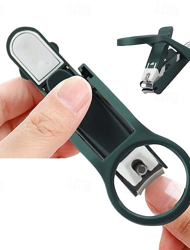  Obcinacz do paznokci z lupą - 2,5-krotne powiększenie do precyzyjnego i bezpiecznego przycinania. Nierdzewne i ostre ostrza do twardych paznokci. Etui do przechowywania obciętych paznokci. Prezent