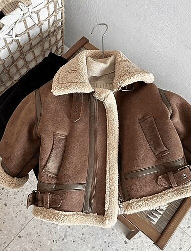 Παιδιά Κοριτσίστικα Μπουφάν από τεχνητό σουέτ Μαύρο δερμάτινο μπουφάν Μπουφάν fleece Jachetă Συμπαγές Χρώμα Μοντέρνα Φερμουάρ Τσέπη Διατηρείτε Ζεστό Αντιανεμικό ΕΞΩΤΕΡΙΚΟΥ ΧΩΡΟΥ Παλτό   Παιδιά Κοριτσίστικα Μπουφάν από τεχνητό σουέτ Μαύρο δερμάτινο μπουφάν Μπουφάν fleece Jachetă Συμπαγές Χρώμα Μοντέρνα Φερμουάρ Τσέπη Διατηρείτε Ζεστό Αντιανεμικό ΕΞΩΤΕΡΙΚΟΥ ΧΩΡΟΥ Παλτό