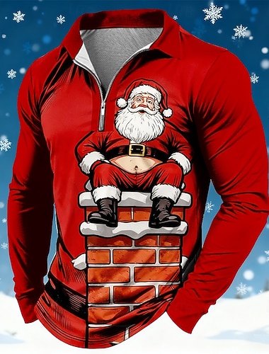 Новогодняя тематика Муж. Дед Мороз Поло Длинный рукав Футболки поло Лацкан На каждый день Праздники На каждый день Фестивальный наряд 3D печать Поло с застежкой-молнией на четверть Весна Осень Зима   Новогодняя тематика Муж. Дед Мороз Поло Длинный рукав Футболки поло Лацкан На каждый день Праздники На каждый день Фестивальный наряд 3D печать Поло с застежкой-молнией на четверть Весна Осень Зима