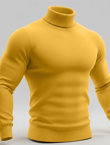  בגדי ריקוד גברים סוודר סוודר סוודר סרוג מצולע לִסְרוֹג חולצות רגילות סרוג אחיד גולף אופנתי בסיסי חופשה לבוש יומיומי ביגוד סתיו חורף בורדו שחור S M L