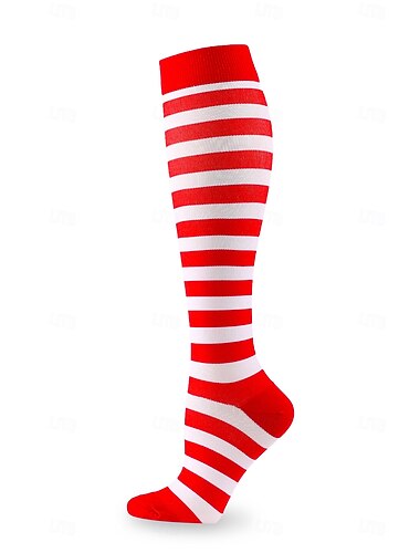 Pack de 3 calcetines de compresión navideños unisex, calcetines deportivos largos, ideales para la comodidad y el soporte durante las fiestas.   Pack de 3 calcetines de compresión navideños unisex, calcetines deportivos largos, ideales para la comodidad y el soporte durante las fiestas.