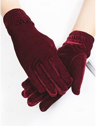  Julvantar i sammet för kvinnor – tjocka och varma, mjuka, perfekta för julklappar och vintermode