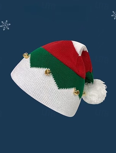 Дети Девочки Головные уборы Классический Новогодние подарки Для вечеринок Контрастных цветов Вязанная Зеленый   Дети Девочки Головные уборы Классический Новогодние подарки Для вечеринок Контрастных цветов Вязанная Зеленый