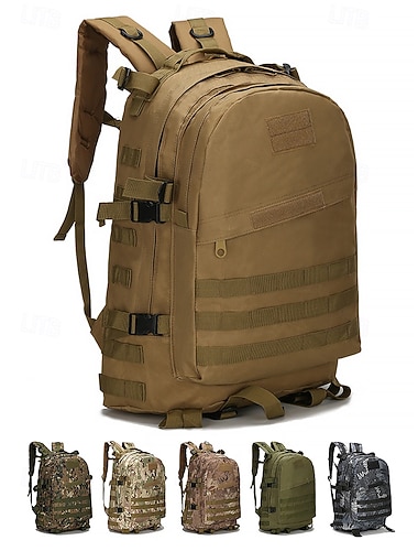  Mochila militar tática masculina – mochila de grande capacidade, à prova d'água e durável para atividades ao ar livre, com vários compartimentos para caminhadas, acampamentos, viagens e equipamentos de sobrevivência
