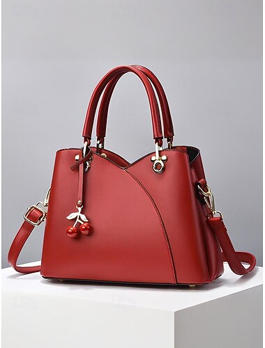  Damska torebka ze skóry ekologicznej z ozdobnym uchwytem i paskiem na ramię, elegancka, wielokolorowa torebka typu tote dla kobiet, idealna na przyjęcia świąteczne, prezenty świąteczne i do codziennych stylizacji