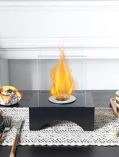  petite cheminée de table rectangulaire moderne et portable
