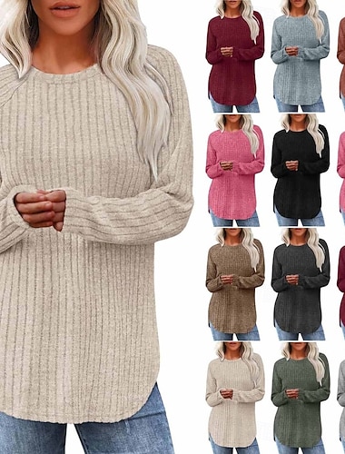  Női Blúz Tömör szín Stílusos Alkalmi Hosszú ujj Terített nyak Normál felsők Napi Fodrozott Fehér Bor Medence Bíbor Fukszia Tavasz Ősz Tél