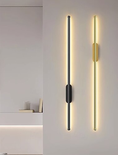  ロングウォールランプ 23.6インチ -47.2インチ ブラック＆ゴールド 屋内用メタルウォールランプ リビングルーム背景 寝室 ベッドサイドランプ AC2200V AC110V