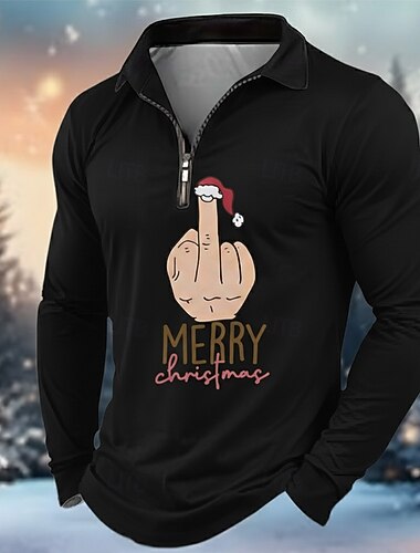  Jul Herre Grafisk Polo Langermet Aftæpning Moderne Fritid Sport & Utendørs Fritid / hverdag Festival Glidelås 3D-utskrift Vår Høst Vinter Svart Hvit Grønn