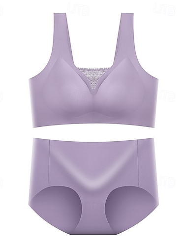  女性用 ヨガブラ インナーセット スポーツブラ 下着 低いサポート 高通気性 ワイヤレス パッド入り 単色/無地 スポーツ アクティブウェア ブラック ピンク ジム いい結果になる ランニング