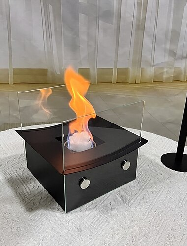  glasspeis, rentbrennende bærbar peisskål, ventilløs peis for innendørs utendørs terrassefester og arrangementer