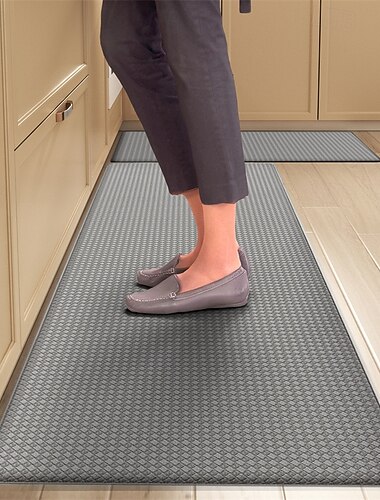  שטיח ריצה למטבח שטיח עבה מעור עמיד במים שטיח רך ללא החלקה ניתן לשטיפה עמיד בפני שמן שטיח קל לניקוי לקישוט אזור הבישול בבית