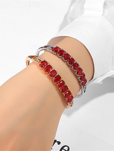  Bracelet Incompatibilité Zircon Séries de totem Mode Personnalisé Luxe Tendance Bracelet Bijoux Argent Doré Rond pour Mariage Soirée Fiançailles Bal de promo