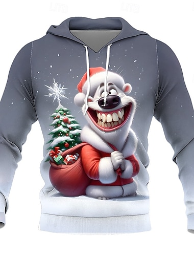 Christmas Miesten Eläin Joulupukki Huppari College Muoti Päivittäin Tiukka pyöreä kaula-aukko Koti Juhla Lahja Rubiini Sininen Kurenauha Syksy Talvi Suunnittelija   Christmas Miesten Eläin Joulupukki Huppari College Muoti Päivittäin Tiukka pyöreä kaula-aukko Koti Juhla Lahja Rubiini Sininen Kurenauha Syksy Talvi Suunnittelija