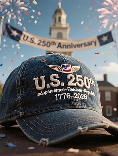  Herren Baseballkappe Sonnenhut Trucker-Kappe Rote Blau Polyester Bestickt Mode Lässig Urlaub Täglich Buchstabe Amerikanische US-Flagge Verstellbar Sonnenschutz Atmungsaktiv