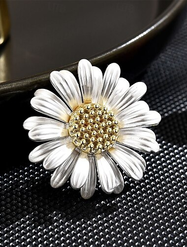  Nåler Blomster Tema Mote søt stil Enkel Brosje Smykker Sølv Til Bryllup Fest Gave Engasjement Skoleball Festival
