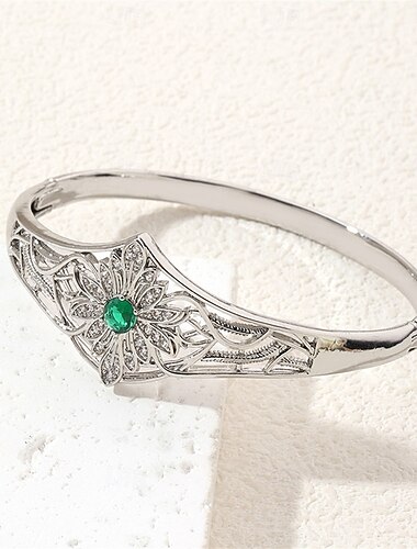  Zirkoni Vintage-tyyli Toteemisarja Tyylikäs Vintage Taiteellinen Etninen Kromi Rannekorun korut Hopea / Kulta Käyttötarkoitus Häät Juhla Kihlaus Tanssiaiset