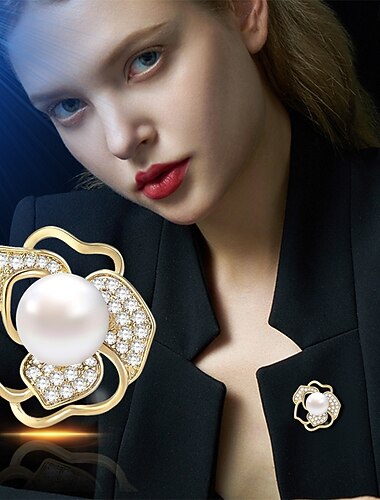  Nåler Retro Blomst Elegant Mote Brosje Smykker Gull Til Bryllup Fest Gave Engasjement Skoleball Festival