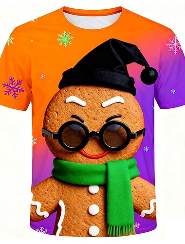 Christmas Miesten Piparkakut miehet T-paita Lyhythihainen T-paita 3D-tulostus Tiukka pyöreä kaula-aukko Paita Päivittäin Suunnittelija Taiteellinen Loma Juhla Katu Keltainen Sininen Oranssi Kaikki   Christmas Miesten Piparkakut miehet T-paita Lyhythihainen T-paita 3D-tulostus Tiukka pyöreä kaula-aukko Paita Päivittäin Suunnittelija Taiteellinen Loma Juhla Katu Keltainen Sininen Oranssi Kaikki