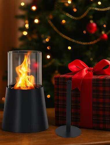  בור אש שולחני פנימי חיצוני משודרג בטוח יותר נירוסטה אח שולחן קטן למסיבות ערב, יצרנית סמורס ניידת מיני בור אש שולחני מתנת חנוכת בית