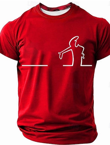  Pánské grafické tričko La Linea - vtipný minimalistický popkulturní design s krátkým rukávem černé