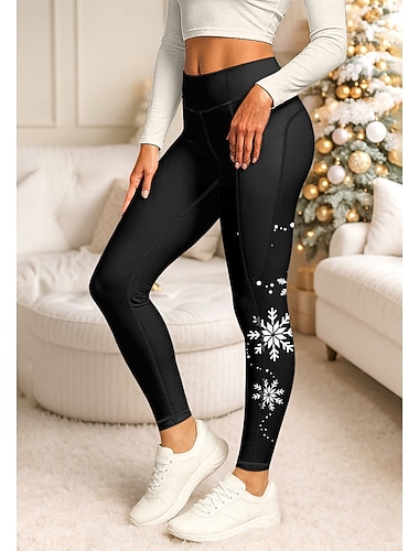  Jul Dame pilatesleggings Treningsbukser Treningstights Lommer Dokumentavgift Sidelommer Pilates Treningsstudio Treningsøkt Bukser Strømpebukse Leggings Geometri Svart sport Sportsklær Elastisk Tett