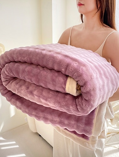 fluffig kaninfilt i fleece, helårsfilt, förtjockad plyschfilt i mjölksammet, mjuk och varm tupplurssjal för kontoret, mysig sofffilt   fluffig kaninfilt i fleece, helårsfilt, förtjockad plyschfilt i mjölksammet, mjuk och varm tupplurssjal för kontoret, mysig sofffilt
