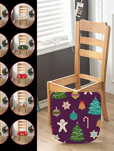 Coprisedile natalizio, coprisedia natalizio per casa, ufficio o sedia da pranzo, decorazione natalizia   Coprisedile natalizio, coprisedia natalizio per casa, ufficio o sedia da pranzo, decorazione natalizia