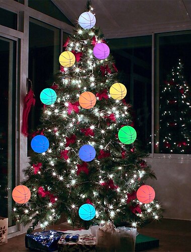  1 pz rgb galleggiante led sport basket calcio palla luce notturna usb ricaricabile impermeabile luci per piscina per bambini giardino esterno piscina & regalo