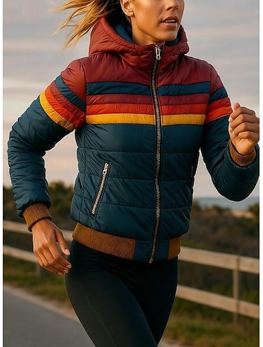 Жен. Флисовая жилетка Зимнее пальто Застегнуться Карман Длинный рукав Верхняя часть Одежда для спорта и отдыха Осень Полоски Хлопок С защитой от ветра Теплый На открытом воздухе Путешествия Курорт   Жен. Флисовая жилетка Зимнее пальто Застегнуться Карман Длинный рукав Верхняя часть Одежда для спорта и отдыха Осень Полоски Хлопок С защитой от ветра Теплый На открытом воздухе Путешествия Курорт