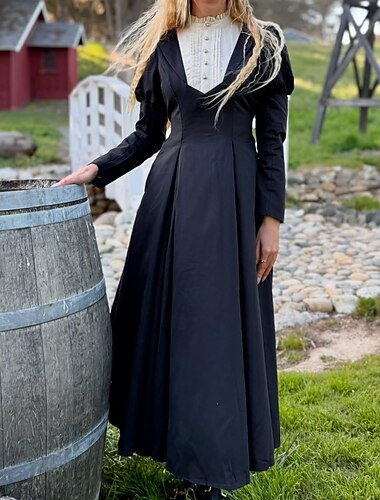  Панк & Готика Средневековый Эпоха возрождения Платья ведьма Маскарадный костюм Жен. Королевский Хэллоуин Карнавал Маскарад РИЖД Рен Фэйр Взрослые Платье Весна лето