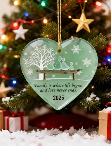 زينة عائلية مصنوعة يدويًا من زجاج البحر على شكل قلب، قلادة تذكارية خالدة على شكل قلب مع اقتباسات ملهمة، لوحة جدارية من زجاج البحر &ديكور لشجرة عيد الميلاد ومستلزمات الحفلات المنزلية والحديقة   زينة عائلية مصنوعة يدويًا من زجاج البحر على شكل قلب، قلادة تذكارية خالدة على شكل قلب مع اقتباسات ملهمة، لوحة جدارية من زجاج البحر &ديكور لشجرة عيد الميلاد ومستلزمات الحفلات المنزلية والحديقة