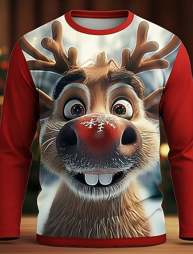 عيد الميلاد المجيد رجالي كل مضحك تي شيرت كم طويل تي شيرت طباعة ثلاثية الأبعاد رقبة عالية مدورة قميص موضة أساسي 3D شارع فضفاض مناسب للبس اليومي أسود أحمر أزرق الصيف الربيع ملابس S M L XL XXL XXXL   عيد الميلاد المجيد رجالي كل مضحك تي شيرت كم طويل تي شيرت طباعة ثلاثية الأبعاد رقبة عالية مدورة قميص موضة أساسي 3D شارع فضفاض مناسب للبس اليومي أسود أحمر أزرق الصيف الربيع ملابس S M L XL XXL XXXL