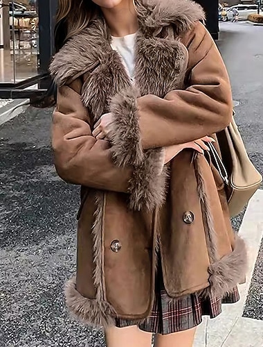  Γυναικεία Χειμερινό παλτό Χειμωνιάτικα μπουφάν Διατηρείτε Ζεστό Άνετο Κουμπιά Ενεργό Μοντέρνα Σκέτο ΕΞΩΤΕΡΙΚΟΥ ΧΩΡΟΥ Διακοπές Causal Εξόδου Κανονικό Απορρίπτω Κανονικό Μακρυμάνικο Εξωτερικά ενδύματα