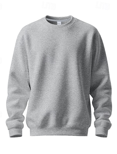  Miesten College Fleece-collegepaita Aprikoosi Musta Armeijan vihreä Rubiini Laivaston sininen Tiukka pyöreä kaula-aukko Tavallinen Urheilu ja ulkoilu Päivittäin Pyhäpäivä Polyesteri Katutyyli Perus