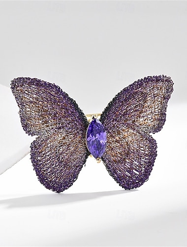  Nåler Retro Sommerfugl Årgang søt stil Brosje Smykker Lilla Til Bryllup Fest Gave Engasjement Skoleball Festival