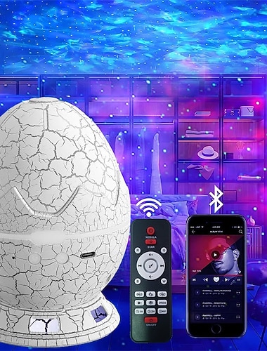  מקרן זוהר אורות דינוזאור ביצת גלקסי כוכב חלל led לילה אור עבור bluetooth שלט רחוק טיימר עבור חדר שינה סלון עיצוב