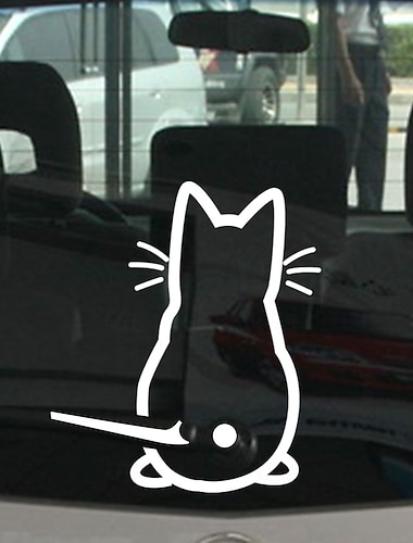  Katzen- und Hunde-Autofensteraufkleber, kreatives Tiermuster, abnehmbarer Aufkleber, lustige Haustierdekoration für die Heckscheibe des Autos, Wohnzimmer, Heimwanddekor