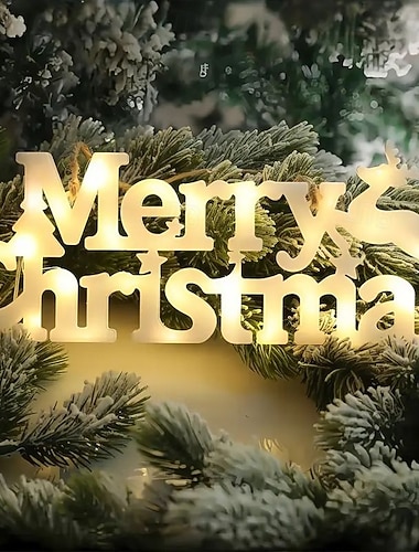  Juledekorasjonslys LED-skiltlys batteridrevet til jul og nyttår hjem veranda balkong trær soverom vindu dekorasjon hengende lys